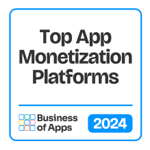 Top app monetization platforms badge from business of apps